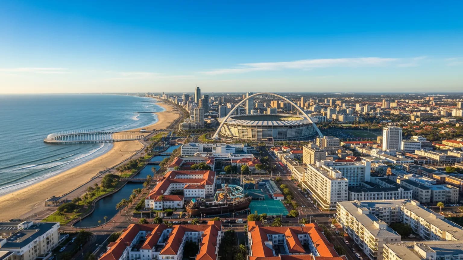 Vue panoramique de Durban