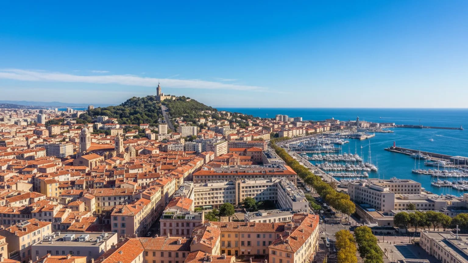 Vue panoramique de Toulon