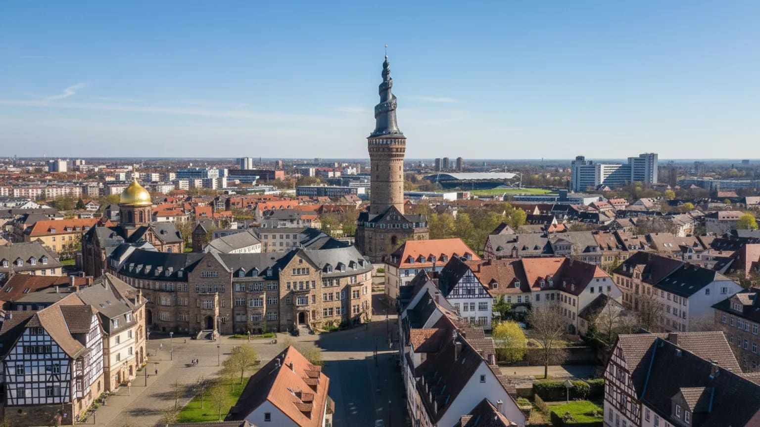 Vue panoramique de Darmstadt