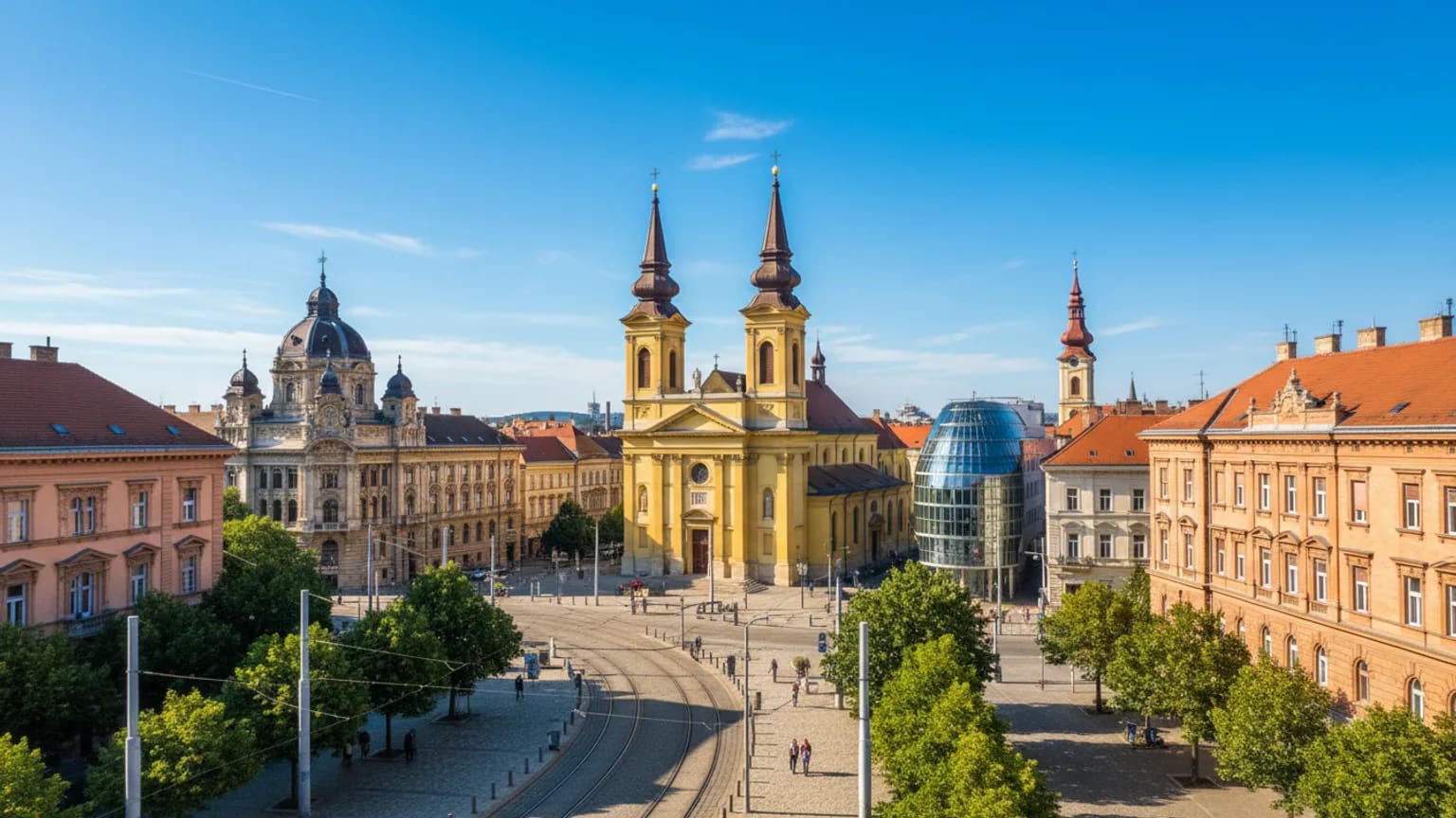 Vue panoramique de Debrecen