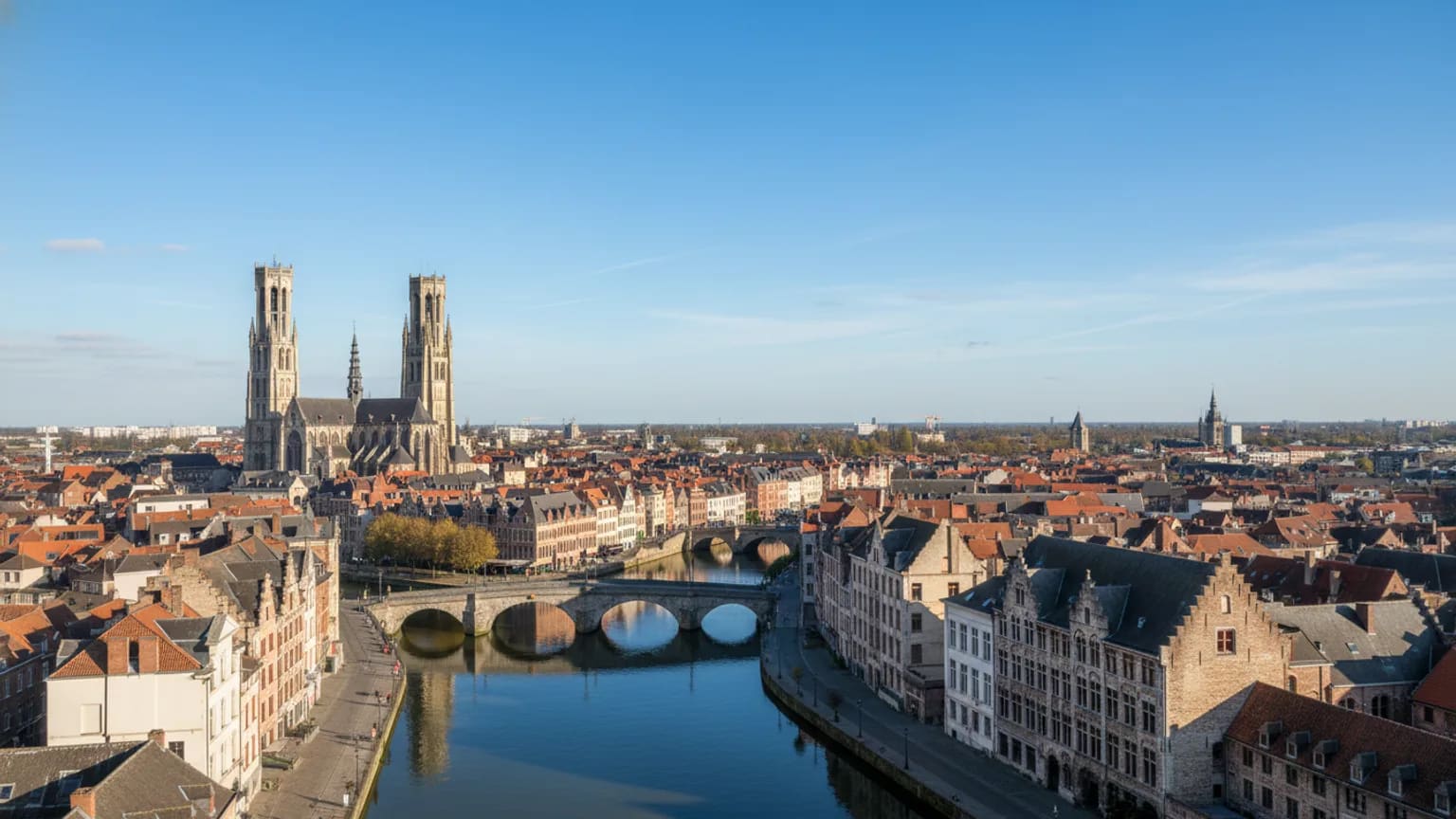 Vue panoramique de Ghent