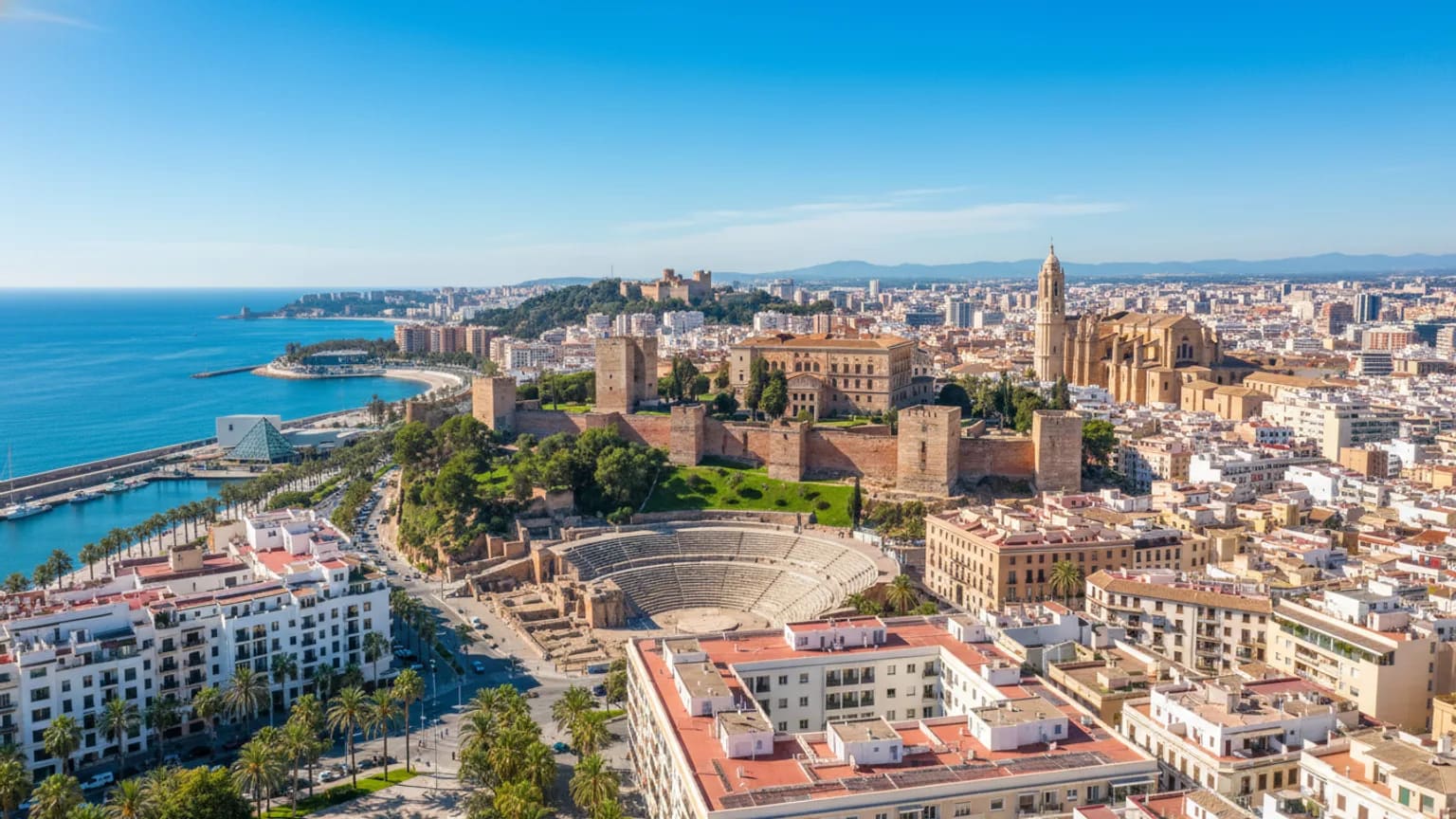 Vue panoramique de Málaga
