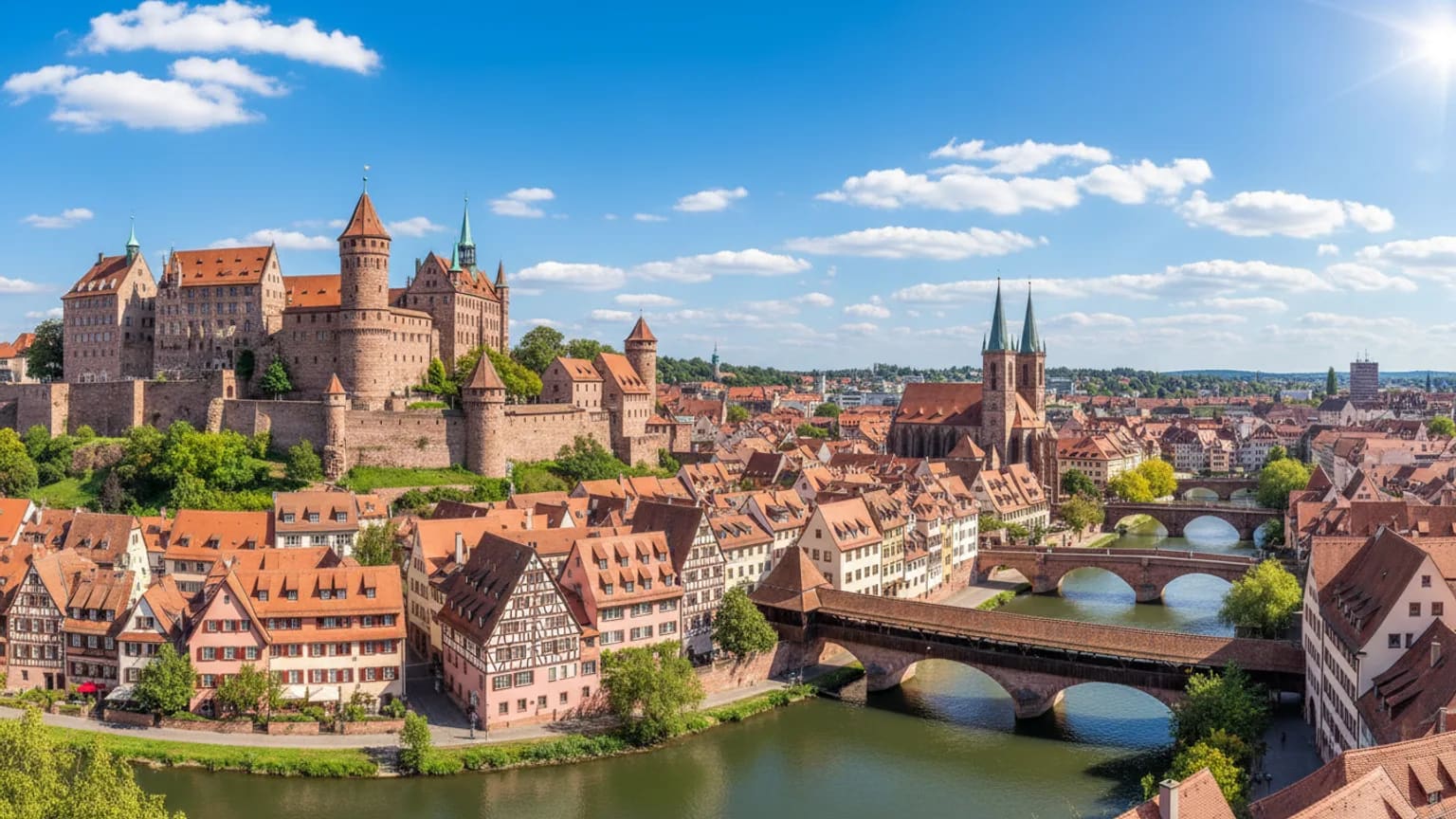 Vue panoramique de Nuremberg
