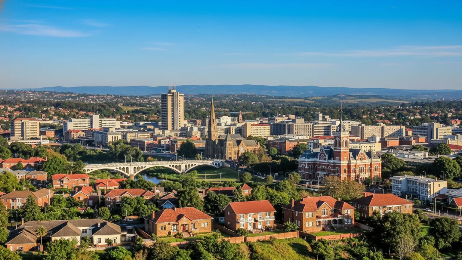 Vue panoramique de Pietermaritzburg